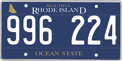 RI license plate 996224