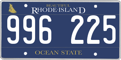 RI license plate 996225