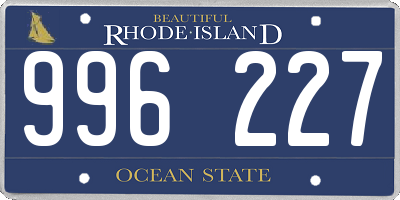 RI license plate 996227