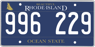 RI license plate 996229