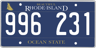 RI license plate 996231