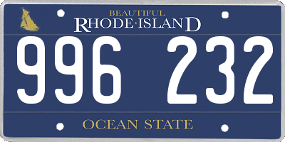 RI license plate 996232