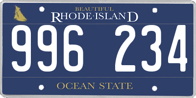 RI license plate 996234