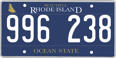 RI license plate 996238