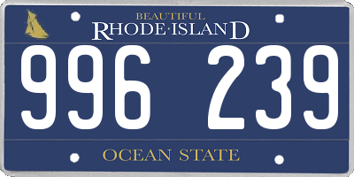 RI license plate 996239