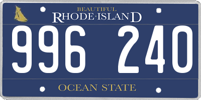 RI license plate 996240