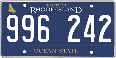 RI license plate 996242