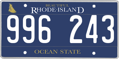 RI license plate 996243