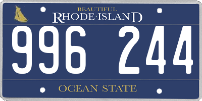 RI license plate 996244