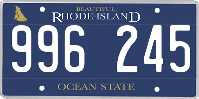 RI license plate 996245