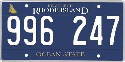 RI license plate 996247