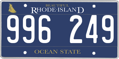 RI license plate 996249