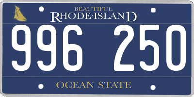 RI license plate 996250