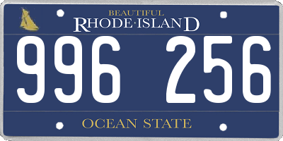 RI license plate 996256