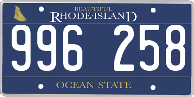 RI license plate 996258