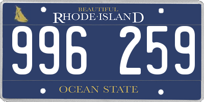 RI license plate 996259