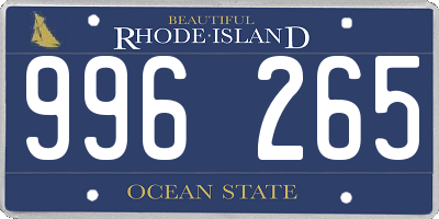 RI license plate 996265