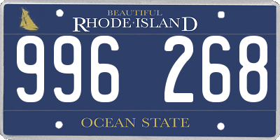 RI license plate 996268