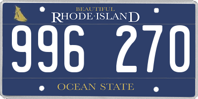 RI license plate 996270