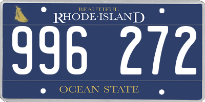 RI license plate 996272