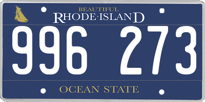 RI license plate 996273