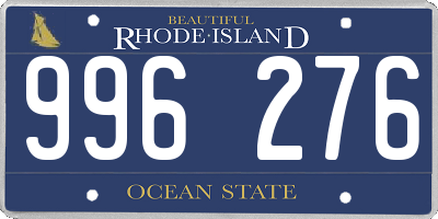 RI license plate 996276