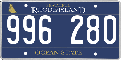 RI license plate 996280