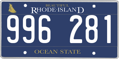 RI license plate 996281