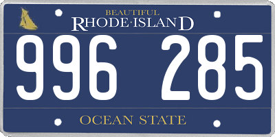 RI license plate 996285