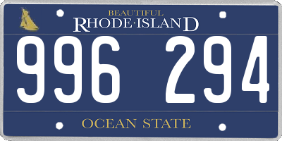 RI license plate 996294