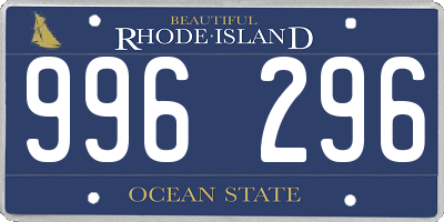 RI license plate 996296