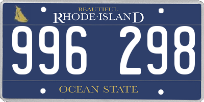 RI license plate 996298