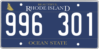 RI license plate 996301