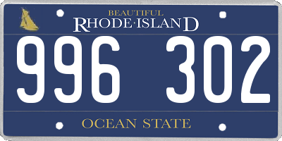 RI license plate 996302