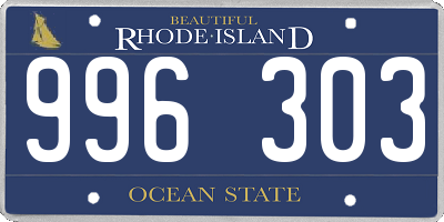 RI license plate 996303