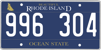 RI license plate 996304