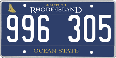 RI license plate 996305