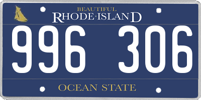 RI license plate 996306