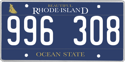 RI license plate 996308