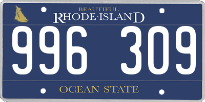 RI license plate 996309