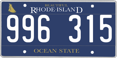 RI license plate 996315