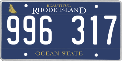 RI license plate 996317