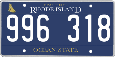 RI license plate 996318