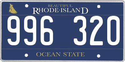 RI license plate 996320