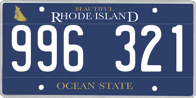 RI license plate 996321