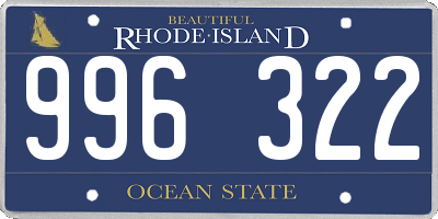 RI license plate 996322