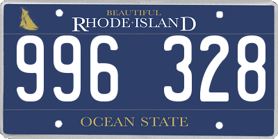 RI license plate 996328