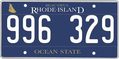 RI license plate 996329