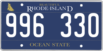 RI license plate 996330