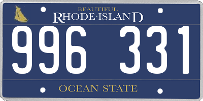 RI license plate 996331